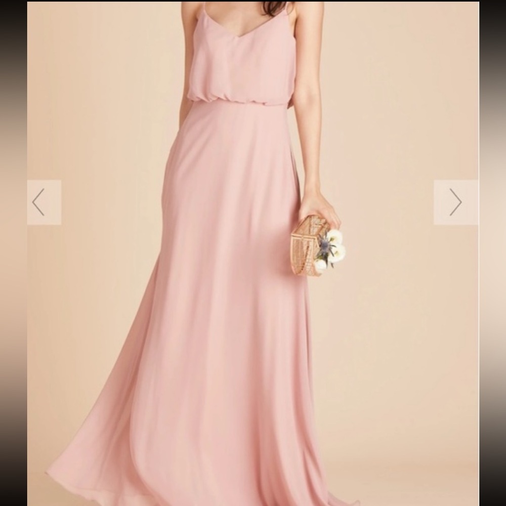 Birdy Grey Dress "Gwennie Chiffon Bridesmaid Dress" in ROSE QUARTZ NWT